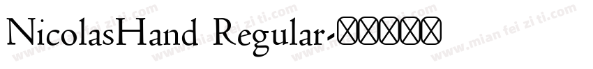 NicolasHand Regular字体转换